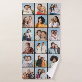Erstellen Sie Ihre eigene 18 FotoCollage Badehandtuch