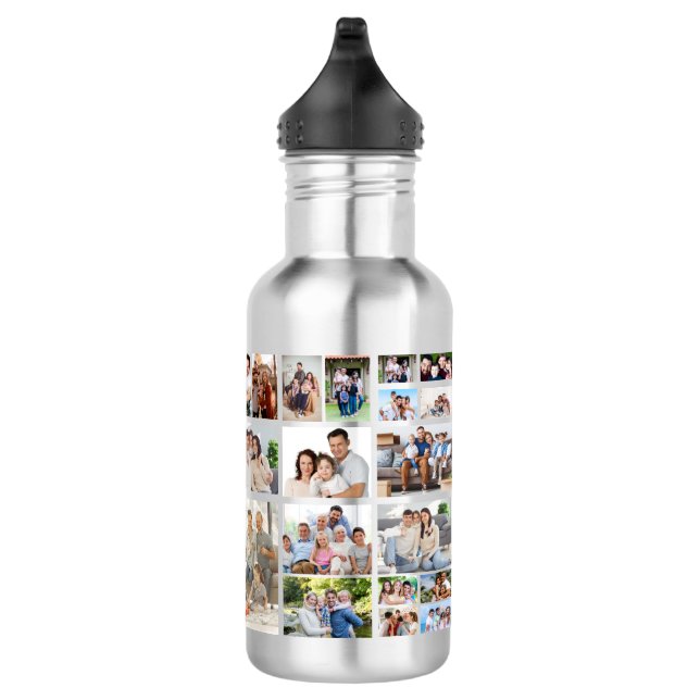 Erstellen Sie Ihre eigene 19 FotoCollage Edelstahlflasche (Rechts)
