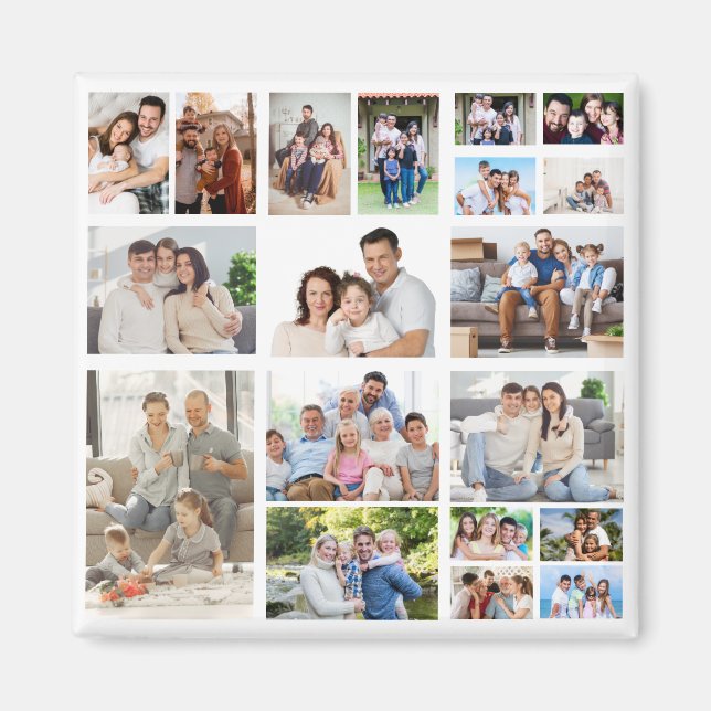 Erstellen Sie Ihre eigene 19 FotoCollage Magnet (Vorne)