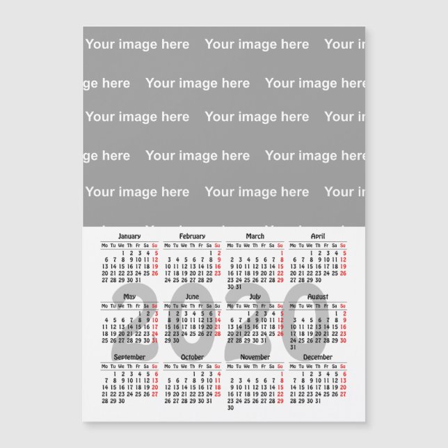 Erstellen Sie Ihre eigene 2020 Kalender-Magnetkart Magnetkarte (Vorderseite)