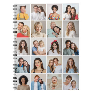 Erstellen Sie Ihre eigene 20-Foto Collage Spirale Notizblock