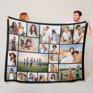Erstellen Sie Ihre eigene 20-FotoCollage Fleecedecke