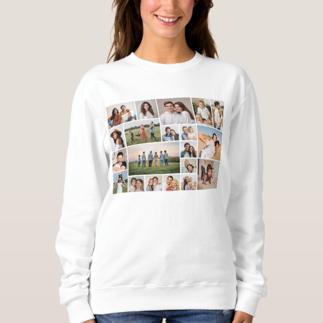Erstellen Sie Ihre eigene 20-FotoCollage Sweatshirt (Vorderseite)