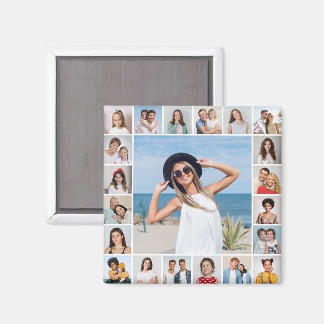 Erstellen Sie Ihre eigene 21 FotoCollage Magnet (Vorderseite/Rückseite)