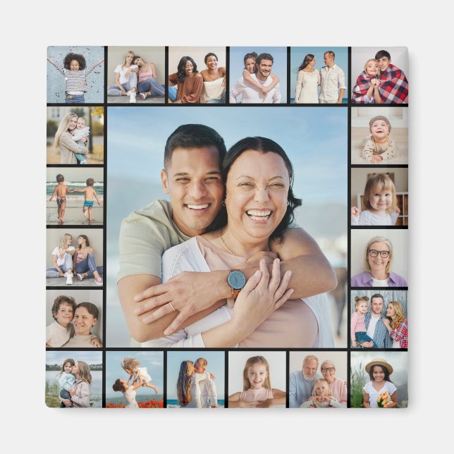 Erstellen Sie Ihre eigene 21 FotoCollage Magnet (Vorne)