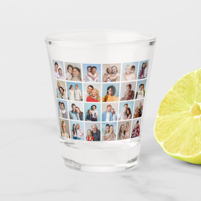 Erstellen Sie Ihre eigene 24 FotoCollage Schnapsglas (Vorderseite)