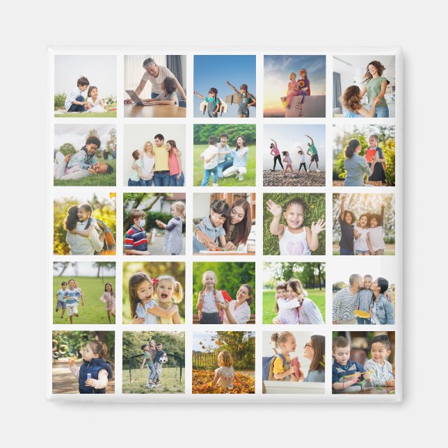 Erstellen Sie Ihre eigene 25-Foto Collage bearbeit Magnet (Vorne)