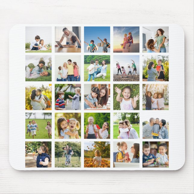 Erstellen Sie Ihre eigene 25-Foto Collage bearbeit Mousepad (Vorne)