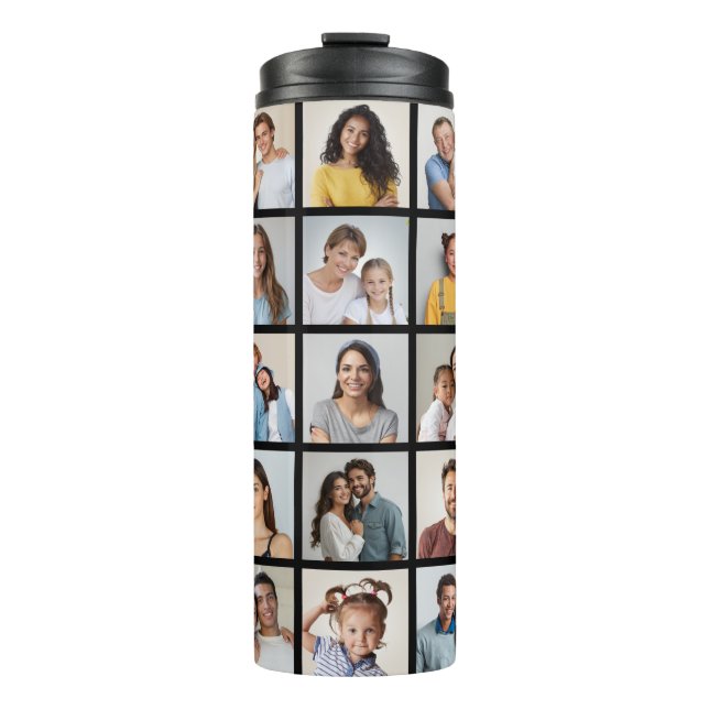 Erstellen Sie Ihre eigene 25-Foto Collage Thermosbecher (Vorderseite)