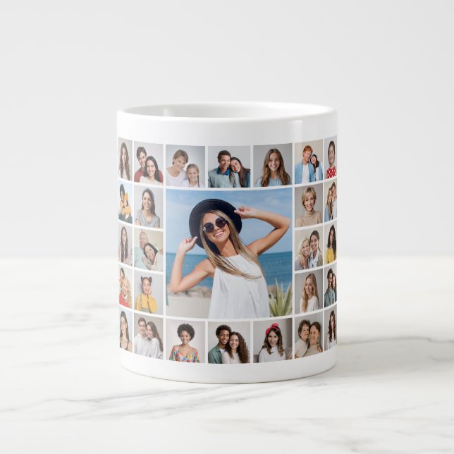 Erstellen Sie Ihre eigene 27 FotoCollage Jumbo-Tasse (Vorderseite)