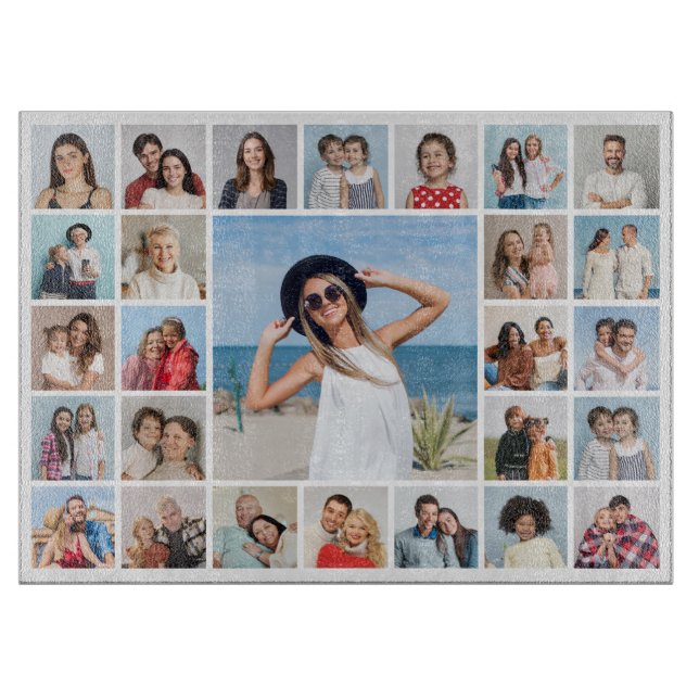 Erstellen Sie Ihre eigene 27 FotoCollage Schneidebrett (Vorderseite)