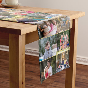 Erstellen Sie Ihre eigene 28-Familie Foto Collage  Kurzer Tischläufer