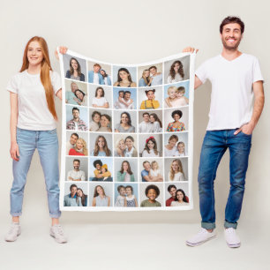 Erstellen Sie Ihre eigene 30-Foto-Collage-Fleece-D Fleecedecke