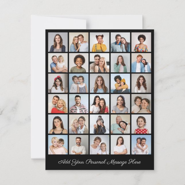 Erstellen Sie Ihre eigene 30-Foto-Collage hinzufüg Karte (Vorderseite)