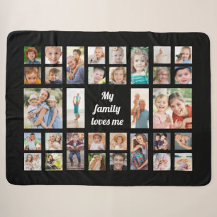Erstellen Sie Ihre eigene 32-Familienfoto-Collage Sherpadecke