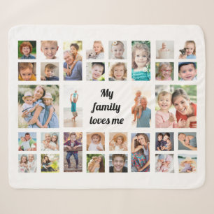 Erstellen Sie Ihre eigene 32-Familienfoto-Collage Sherpadecke