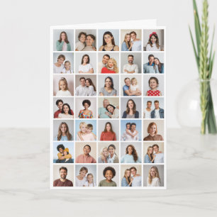 Erstellen Sie Ihre eigene 35-Foto-Collage gefaltet Karte