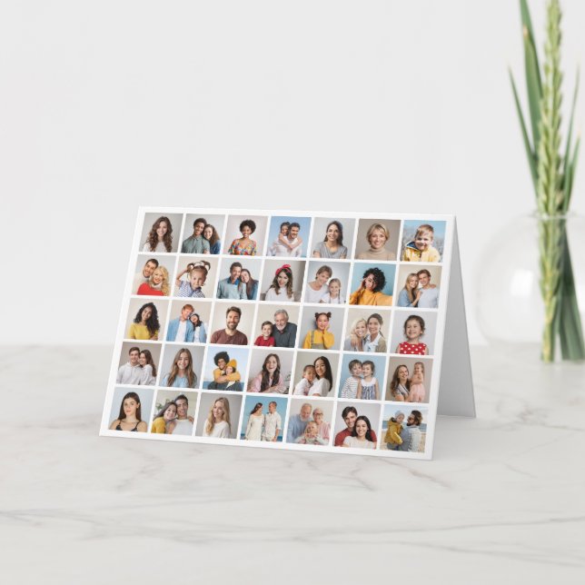 Erstellen Sie Ihre eigene 35-Foto Collage Karte (Vorderseite)