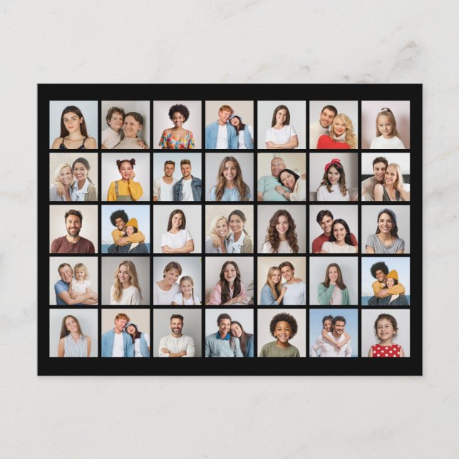 Erstellen Sie Ihre eigene 35-Foto Collage Postkarte (Vorderseite)
