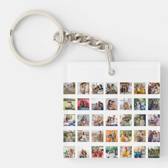 Erstellen Sie Ihre eigene 35-Foto Collage Schlüsselanhänger (Vorderseite)
