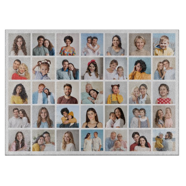 Erstellen Sie Ihre eigene 35-Foto Collage Schneidebrett (Vorderseite)