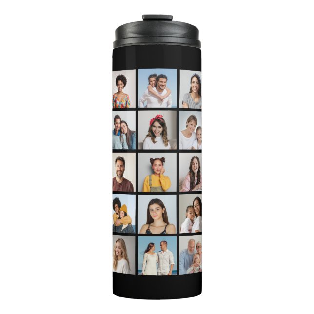 Erstellen Sie Ihre eigene 35-Foto Collage Thermosbecher (Vorderseite)