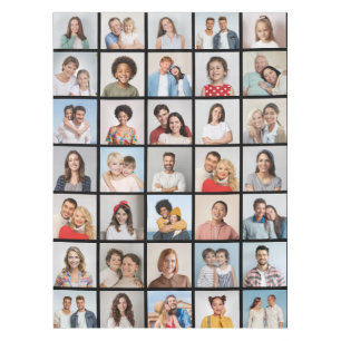 Erstellen Sie Ihre eigene 35-Foto Collage Tischdecke
