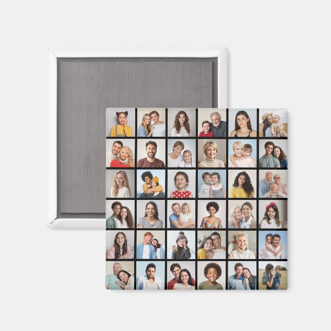 Erstellen Sie Ihre eigene 36 FotoCollage Magnet (Vorderseite/Rückseite)