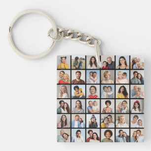 Erstellen Sie Ihre eigene 36 FotoCollage Schlüsselanhänger