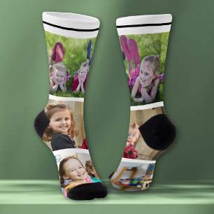 Erstellen Sie Ihre eigene 3 Familien-Kinder-Foto-C Socken