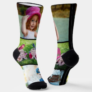 Erstellen Sie Ihre eigene 3-Familien-Kinder-Fotoko Socken
