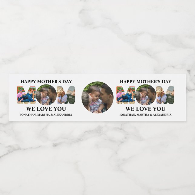 Erstellen Sie Ihre eigene 3-Foto Collage Happy Müt (Einzelnes Label)