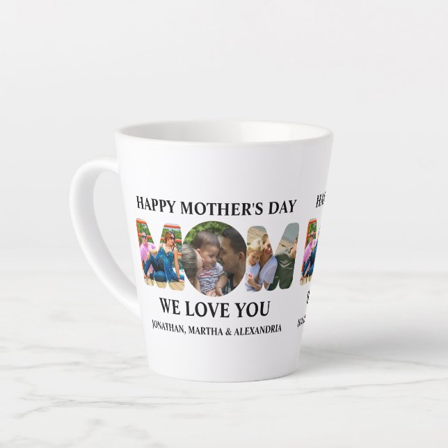 Erstellen Sie Ihre eigene 3-Foto Collage Happy Müt Milchtasse (Linke Ecke)
