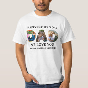 Erstellen Sie Ihre eigene 3-Foto Collage Happy Vat T-Shirt