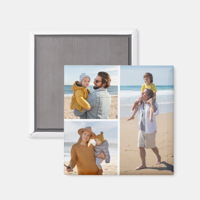 Erstellen Sie Ihre eigene 3 FotoCollage Magnet (Vorderseite/Rückseite)