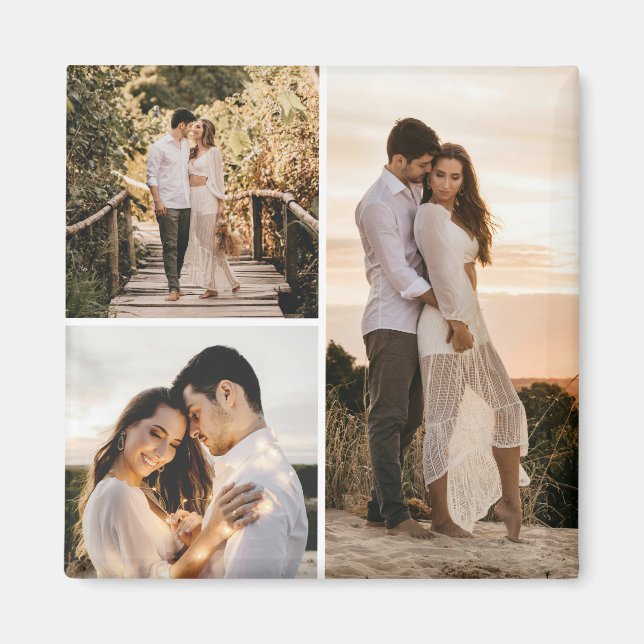 Erstellen Sie Ihre eigene 3 FotoCollage Magnet (Vorne)