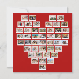 Erstellen Sie Ihre eigene 44-Foto-Collage rotes He Karte