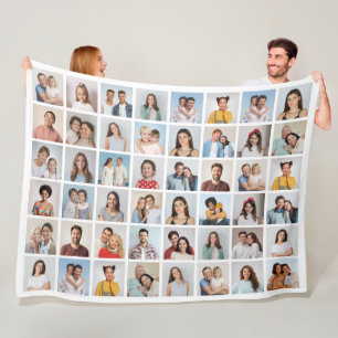 Erstellen Sie Ihre eigene 48-Foto-Collage  Fleecedecke