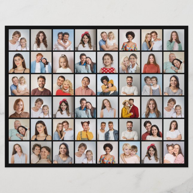 Erstellen Sie Ihre eigene 48 FotoCollage Flyer (Vorne)
