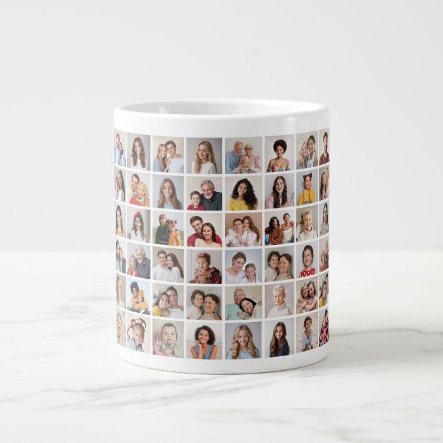 Erstellen Sie Ihre eigene 48 FotoCollage Jumbo-Tasse (Vorderseite)