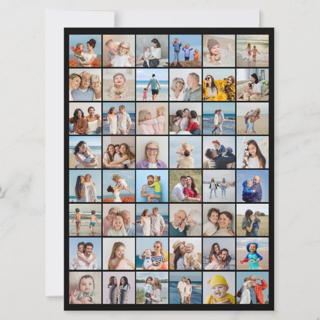 Erstellen Sie Ihre eigene 48 FotoCollage Karte (Vorderseite)