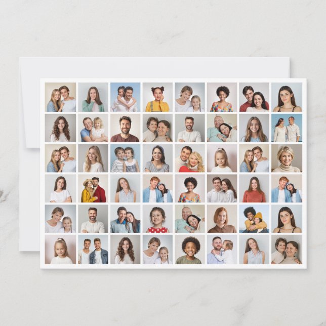 Erstellen Sie Ihre eigene 48 FotoCollage Mitteilungskarte (Vorderseite)