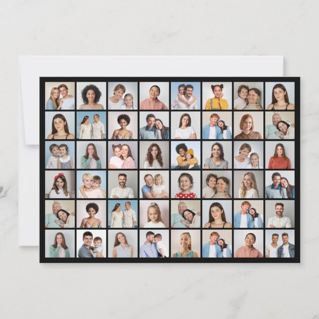 Erstellen Sie Ihre eigene 48 FotoCollage Mitteilungskarte (Vorderseite)