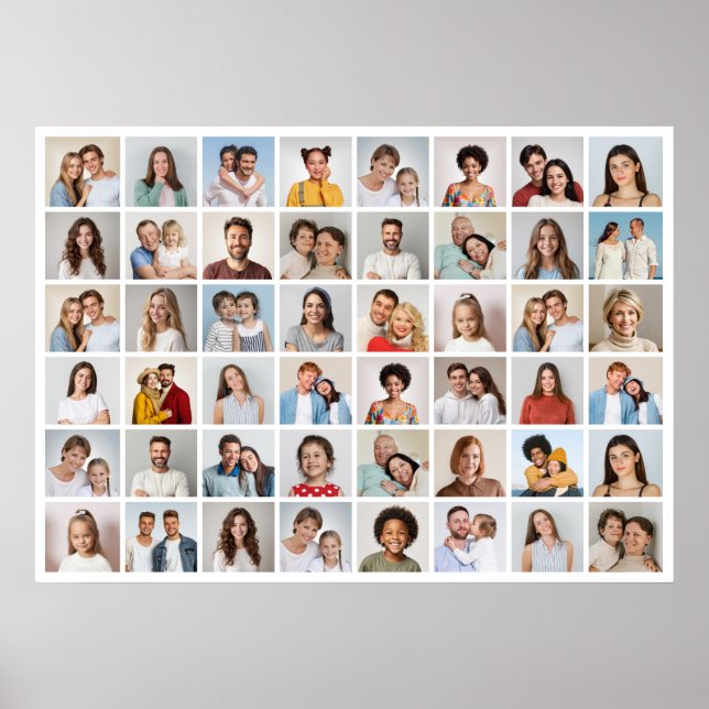 Erstellen Sie Ihre eigene 48 FotoCollage Poster (Vorne)