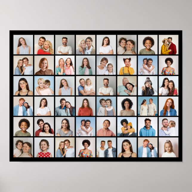 Erstellen Sie Ihre eigene 48 FotoCollage Poster (Vorne)