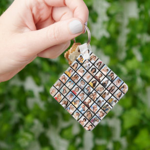 Erstellen Sie Ihre eigene 49-Foto-Collage Schlüsselanhänger