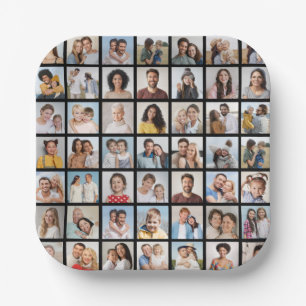 Erstellen Sie Ihre eigene 49 FotoCollage Pappteller