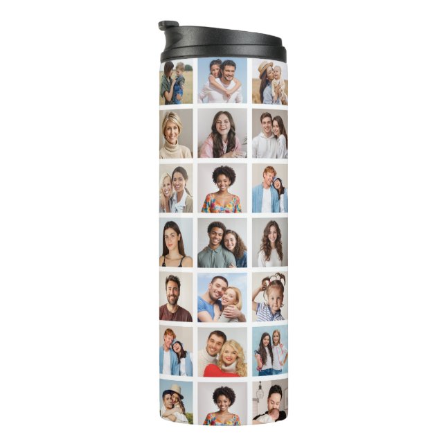 Erstellen Sie Ihre eigene 49 FotoCollage Thermosbecher (Nach rechts gedreht)