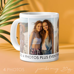 Erstellen Sie Ihre eigene 4-Foto-Collage - modern, Jumbo-Tasse