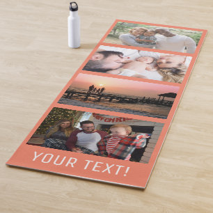 Erstellen Sie Ihre eigene 4-Foto-Collage-Yogamatte Yogamatte